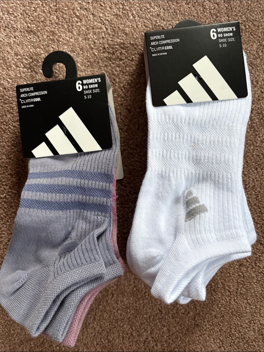 Adidas Women’s set of 12 athletic no show socks size medium NWT